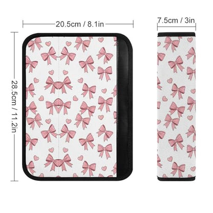 2 Pack Cute Pink Bow Seat Belt Shoulder Pad Universal Soft and Comfortable Seat Belt Covers Cushion for Kids, Most Cars, Comfortable Driving - color: Pattern 247