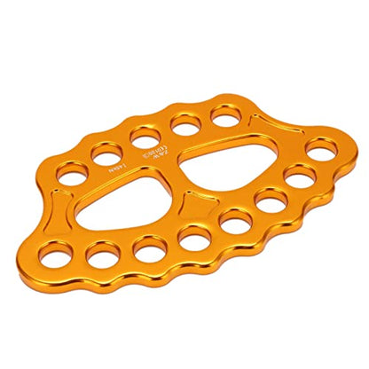 45kn Aluminum Alloy Takelytplatte 15 Holes Anchor Divider, Climbing on , Finger Power Equipment for Mountaineering, Climbing, Caves, Abseiling, Departure