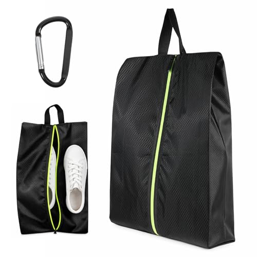 Cleat Bags for Sports Smell Proof, Travel Shoe Bag for Storage | Odor-Resistant Portable Shoes Organizer with Reinforced Handle, Carabiner