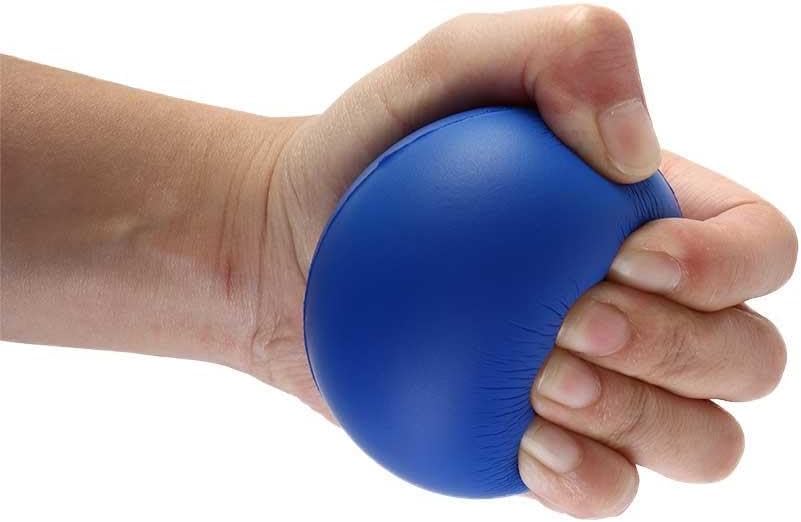 Blue Elastic Finger Strengthening Grip Ball, Wrist Exercise Ball Finger Strengthening Grip Ball Squeeze Training Tool, Finger Exerciser Ball
