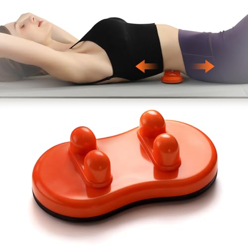 Manual Back Massager, Trigger Point Massage Tool for Lower Back | 4 raised pressure nodes, firm body-weight control, lower back, shoulders and glutes, lightweight manual design, no charging