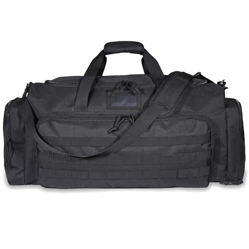 APRILBAY Super Quality 60L Large Duffel Travel Bag Luggage Foldable Bag Cargo Sport Gear Equipment Skiing Hardware Bag Heavy Duty& Durable(Black) - color: Black