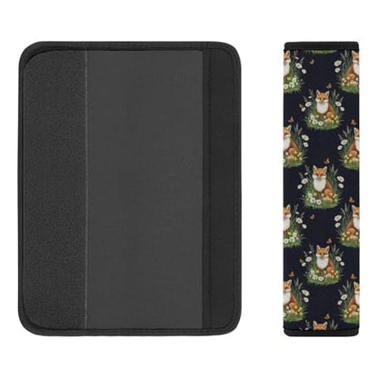 Universal Fit Cute Fox Flowers Car Seat Belt Pad for Elderly Support, Stroller Pushchair High Chair, 1 Pair Shoulder Harness Cover Neck and Shoulder Support - color: Pattern 943