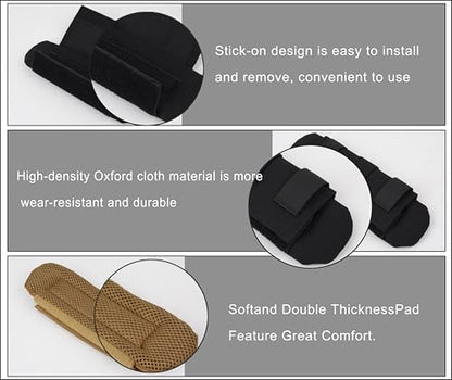 2 Shoulder Strap Pads,Backpack Shoulder Pads,Shoulder Strap Pads for Optimal Weight Distribution,Suitable for Weighted Vests,Backpacks,Computer Bags,Harnesses - color: black