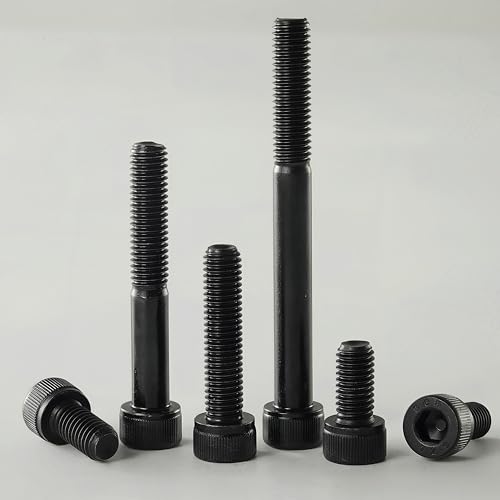 M10-1.5 x 65mm Socket Head Cap Screws, M10x1.5 Bolt, 12.9 Grade Alloy Steel, Allen Socket Drive, Black Oxide Finish, Half Thread, Quantity 6 - size: M10 x 65mm(6PCS)