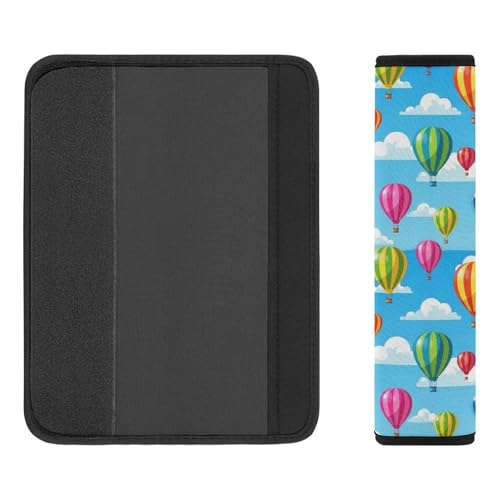 2 Pack Cartoon Hot Air Balloon Cloud Print Car Seat Belt Pad Universal Soft and Comfortable Harness Pads Strap for Adult Use, Most Cars, Easy Install (No Tool) - color: Pattern 922