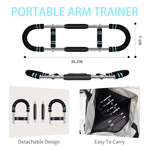 Twister Arm Trainer 40-90Lbs Adjustable Portable Chest Workout Equipment for Men & Women, Upper Body Strength Training, Forearm Exerciser, Detachable Fitness Equipment for Home Workout