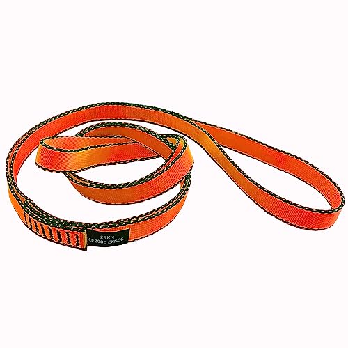 18MM Nylon Climbing Slings Runners 23 kN Strong Webbing Straps for Rock Climbing, Rappelling, Swing, Yoga Hammock etc - color: 1PC Orange, size: 48inch/120cm