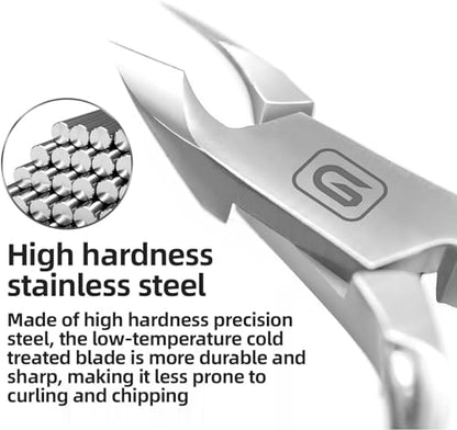 Cuticle Trimmer 3/4 Jaw Extremely Sharp Cuticle Nippers Scissors Stainless Steel Clippers Cutter Remover Pedicure Manicure Nail Tool, cuticle pusher (Cuticle Nippers+Cuticle Pushers/Silver-S) - color: Cuticle Nippers+cuticle Pushers/Silver-s