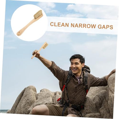 Abaodam Rock Climbing Brush with Ergonomic Handle Durable Boar Hair Bristles for Cleaning of Holds Lightweight Portable for Bouldering and Climbing