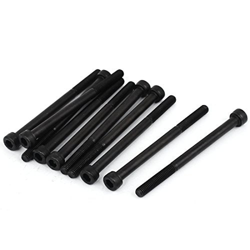 uxcell M5x70mm 12.9 Alloy Steel Hex Socket Screws Partially Threaded Bolt Black 10Pcs - size: M5x70mm
