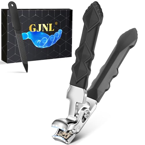 2026 Toenail Clippers for Thick Toenails, Angled Head Large Toe Nail Clippers with Wide Jaw Opening, Super Sharp & Durable Thick Toenail Clippers with Comfort Grip Long Handle for Seniors Men Women - style: Sliver Angled Nail Clippers