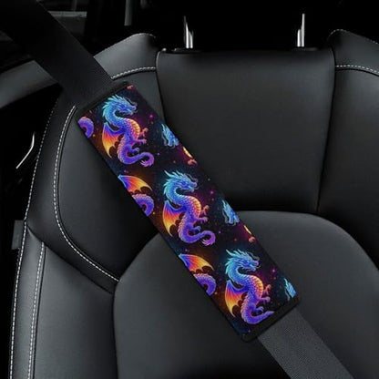 Universal Soft and Comfortable Car Seat Straps Shoulder Pads for Adult Use, Stroller Pushchair High Chair, 2PCS Cute Galaxy Dragon Harness Pads Strap - color: Pattern 845