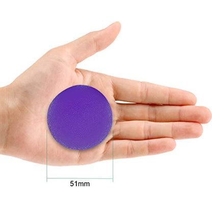 Small 2-Inch Stress Balls for Adults, 3-Pack for Hand and Grip Exercise | Small 2-inch silicone squeeze balls in soft, medium and firm levels for hand exercise, light grip exercise and stress relief