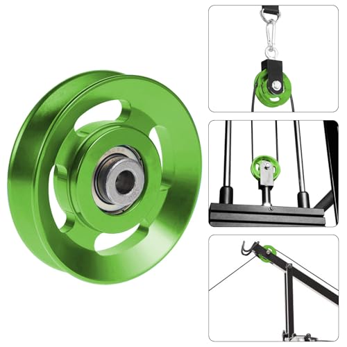 Aluminium Alloy Gym Pulley 90 mm，2‑Pack / 4‑Pack / 6‑Pack - color: Green