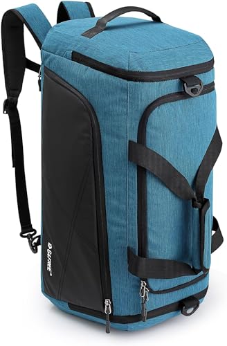 G4Free 45L/60L 3-Way Duffle Backpack Gym Bag with Wet Pocket & Shoes Compartment Sports Travel Weekender Overnight Duffel Bag | with Wet Pocket, Weekender Overnight Duffel Bag, Peacock Blue - color: Peacock Blue, size: 45L