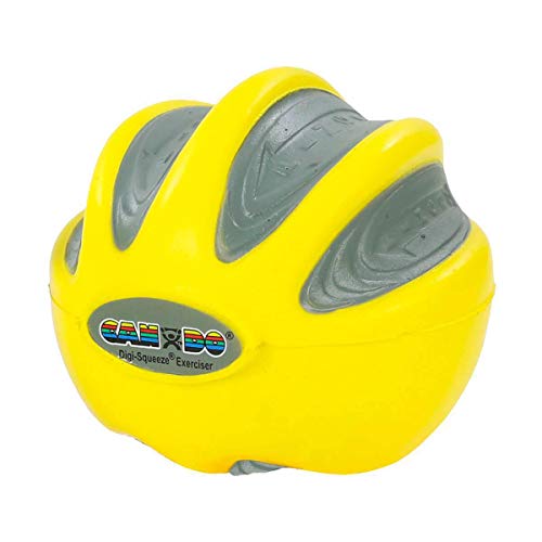 CanDo Digi-Squeeze Hand Exerciser, Yellow: X-Light Resistance, Small - color: Yellow: X-light, size: Small