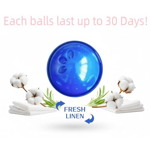 Sneaker Deodorizer Balls Household Deodorizer Strong Essential Oil Odor Eliminator Balls for Shoes, Gym Bags, Lockers & Drawers Closet Air Freshener Closet 6 Pack (Linen)
