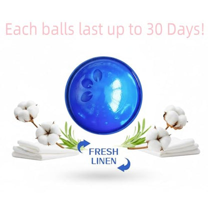 Sneaker Deodorizer Balls Household Deodorizer Strong Essential Oil Odor Eliminator Balls for Shoes, Gym Bags, Lockers & Drawers Closet Air Freshener Closet 6 Pack (Linen)