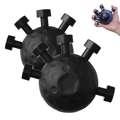 Finger Grip Strengthener, 2025 Hand Grip Strengthener Finger Exerciser, Finger Exerciser Gripper Tool, Finger Exercisers Gripper, Adjustable Hand Grip Strengtheners - color: 2pcs - Black