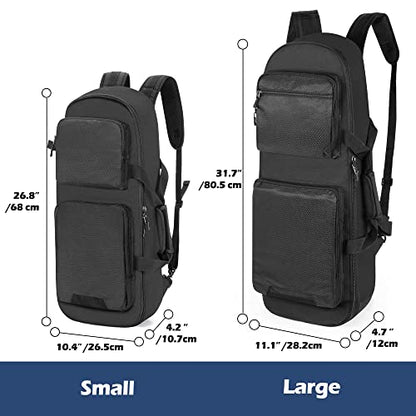DSLEAF 25”-30” Snow Shoes Bag, Snowshoes Backpack with Pockets, Bag Only | Water-resistant Main Space, Internal Adjustable Fixed Buckle Straps, Easy-carry Handle and Padded Shoulder Straps