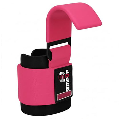 Weight Lifting Hooks – Heavy Duty Gym Straps for Deadlifts, Pull-Ups, Rows & Strength Training Secure Grip Support for Weightlifting, Powerlifting CrossFit Nylon & Neoprene Padding - color: Pink