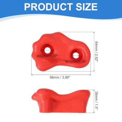 PATIKIL Climbing Rock Wall Grips Play Set Climber Attachments with Double Hole - color: Red, size: B-Small