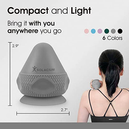Solacium Mountable Massage Therapy Tool - Multi-Surface Suction Cup Wall Massage Tool for Sore Muscles, Myofascial Release, Stress Relief, Trigger Point and Deep Tissue Massage (Gray) - color: Gray