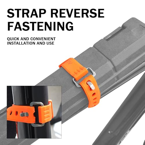Utility Straps Pro (2-Pack) - Heavy-Duty 40lb Secure Straps for Bikes, Skis, Moto Gear, Tools & More - Freeze-Proof, Safety Orange (20in(50CM)) - color: 20in(50CM)