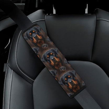 1 Pair Universal Soft and Comfortable Seat Belt Shoulder Pad for Kids, Stroller Pushchair High Chair, Rottweiler Shoulder Protector, Anti-Slip Pad - color: Pattern 1134