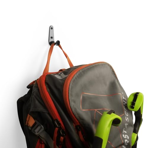| GearHook Heavy‑Duty Wall Hooks 6‑Pack | 50 lbs Capacity | Metal Outdoor & Garage Storage | Climbing, Camping & Wall Mount Organization | Mounting Hardware Included