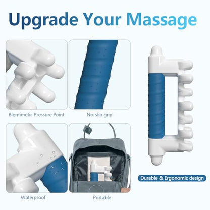 Fascia Massage Tool Blaster for Cellulite,Handheld Myofascial Release Tool for Deep Tissue Massage,Trigger Point Massage Tool for Manual Massage of Neck & Back - color: Dark Blue