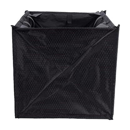 Rock Tree Climbing Rope Storage Basket Portable Folding Throwing Cord Frame Bag Heavy Duty Nylon Organizer Gear Equipment Carrier Pouch Black Outdoor Adventure