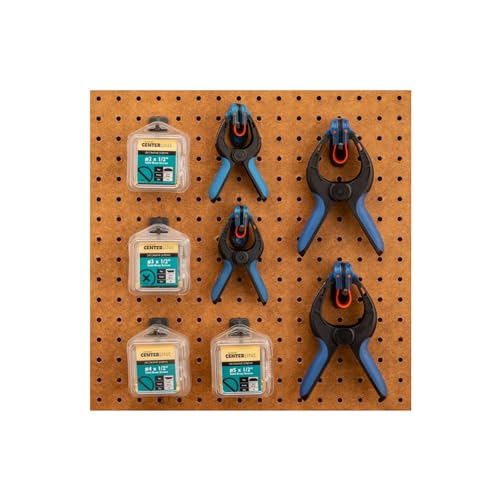 ROCKLER Hang-Tight Pegboard C Hooks for Hanging Tools - Secure Hold Heavy Duty Pegboard Hooks w/Locking Design - Ideal Wall & Shelf Organizers to Provide A Snug Fit On Both Steel & Hardboard Panels