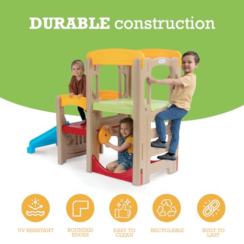 Simplay3 Young Explorers Adventure Climber and Slide - Indoor Outdoor Backyard Playset for Toddlers and Kids