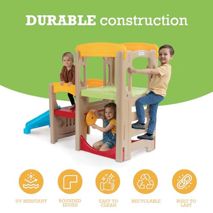 Simplay3 Young Explorers Adventure Climber and Slide - Indoor Outdoor Backyard Playset for Toddlers and Kids