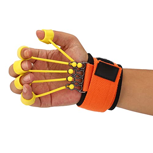 Brrnoo Finger Extension Trainer, Silicone Band Hand Rehabilitation Equipment with Hook and Loop Fasteners Adjuster, for Wrist and Finger Exercise, Hand Muscle Strength Training,