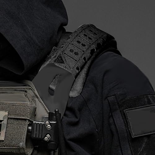 2 Pack Shoulder Strap Pad for Tactical Vest, Breathable Backpack Strap Pads Bag Strap Soft Mesh Cushion Pads for Plate Carrier, Chest Rig, Sling Bag, Duffle Bag - color: Black