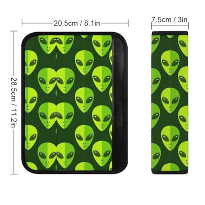 2PCS Space Alien Faces Car Seat Straps Shoulder Pads Universal Soft and Comfortable Seat Belt Covers Cushion for Child, All Vehicles, Shock Absorption - color: Pattern 412