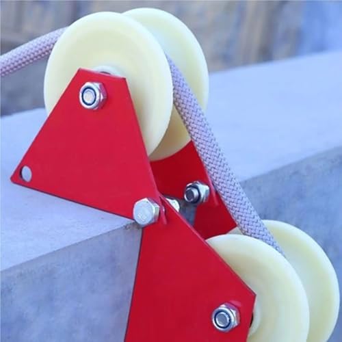 U Groove Stainless Steel Wall Pulley Rope Retract Pulley Rope Manual Pulley with Thicken Material Height Lifting Laborsaving Wall Corner Wheel