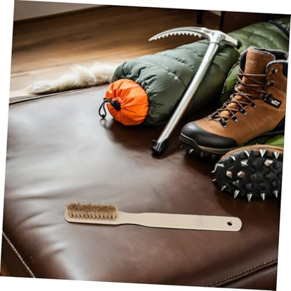 Unomor Climbing Wall Brush with Boar Bristles and Wooden Handle for Powerful Scrubbing Portable Rock Climbing Chalk Brush and Bouldering Grip Cleaning