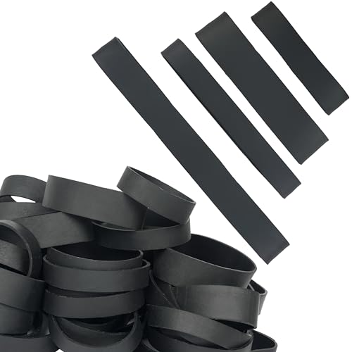 Rubber Bands Assorted Sizes Mixed Elastic Bands Size82,size94,size84#105 | 50pcs Wide Black Tactical Rubber Bands for Survival Office Supply
