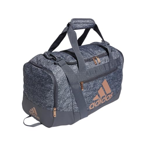adidas Unisex Defender 4.0 Gym Duffel Bag for Men and Women - color: Jersey Onix Grey/Rose Gold/Onix Grey, style: Unisex Defender 4.0 Gym Duffel Bag for Men and Women