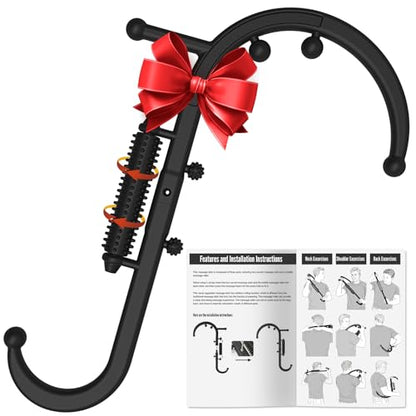 Trigger Point Massage Tool, Manual Back & Neck Massager Stick | Manual back massagers for neck & shoulder massage. Precision s-hook release tool provides deep tissue muscle knot pain relief - color: Black(upgrade)
