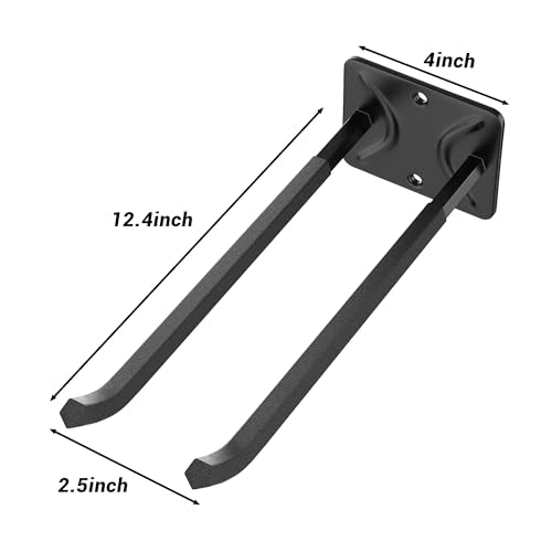 Ultrawall Garage Storage Hooks, Heavy Duty Steel Tool Organizer, 12.4 Inch Wall Mount Hangers Racks for Car Tires, Ladders, Chairs, Ropes and Garden Tools, 4 Pack - size: 4 PCS