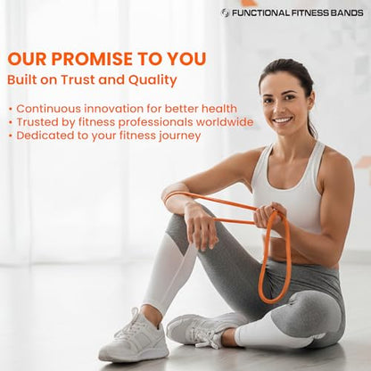 Rubberbanditz Pull Up Assist Resistance Bands Heavy Duty Loop Exercise Workout Bands for Powerlifting, Mobility, and Stretching - color: Red