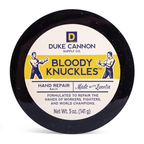 Duke Cannon Bloody Knuckles Hand Repair Balm - Unscented Moisturizer for Hardworking Hands, Repair and Revitalize Dry, Cracked Skin (5 oz. - 1 Pack) - size: 5 Ounce (Pack of 1)