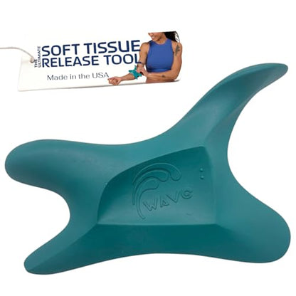 The Wave Tool, The Ultimate Soft Tissue Release All-in-One Ergonomic Scraper and Massage Bodywork Tool for Trigger Points, Muscle Pain, Scars, and Athletic Recovery, Made in USA (Deep sea Teal) - color: Deep Sea Teal