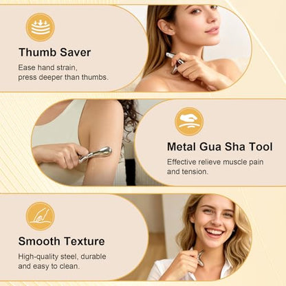 Eiito Gua Sha Trigger Point Massage Tool -Thumb Protector,Deep Tissue Massage,Muscle Scraper Tool