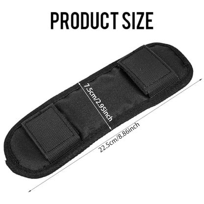 Nogeqi Shoulder Pad for Bag Strap Universal Soft Shoulder Strap Pad for Backpack Bag, Breathable & Removable, Black